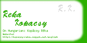 reka kopacsy business card